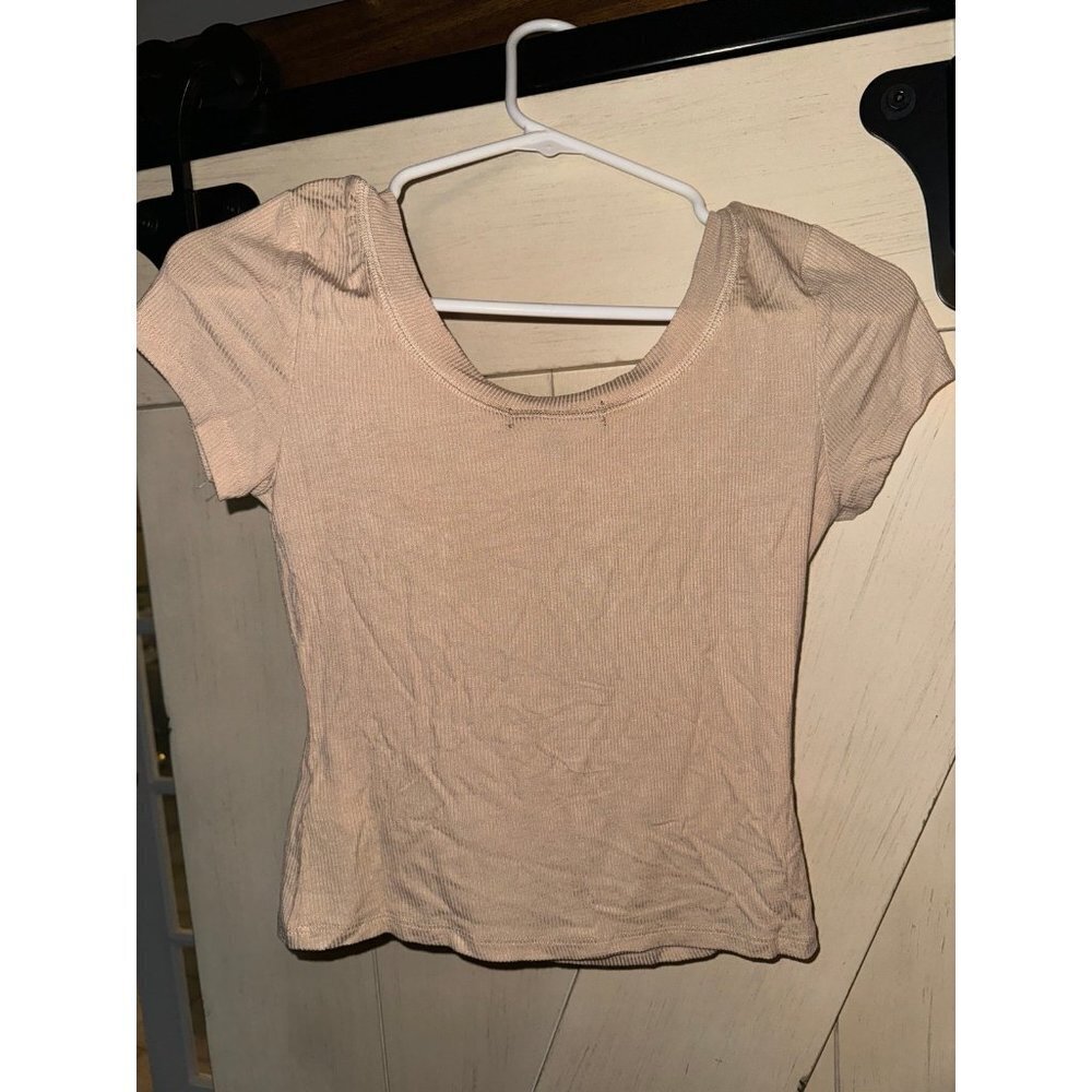 Lulus Ribbed Henley Crop Top - Picture 2 of 2